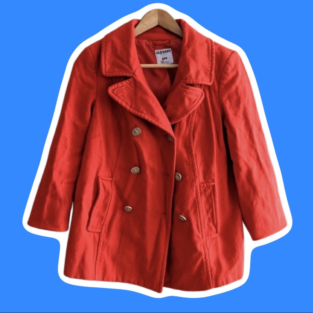 Women's Old Navy orange Pea Coat